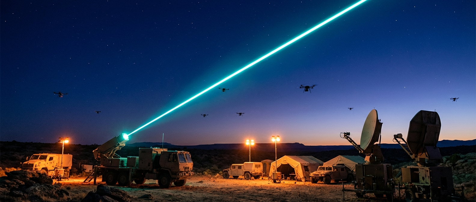 Military anti-drone laser system at White Sands